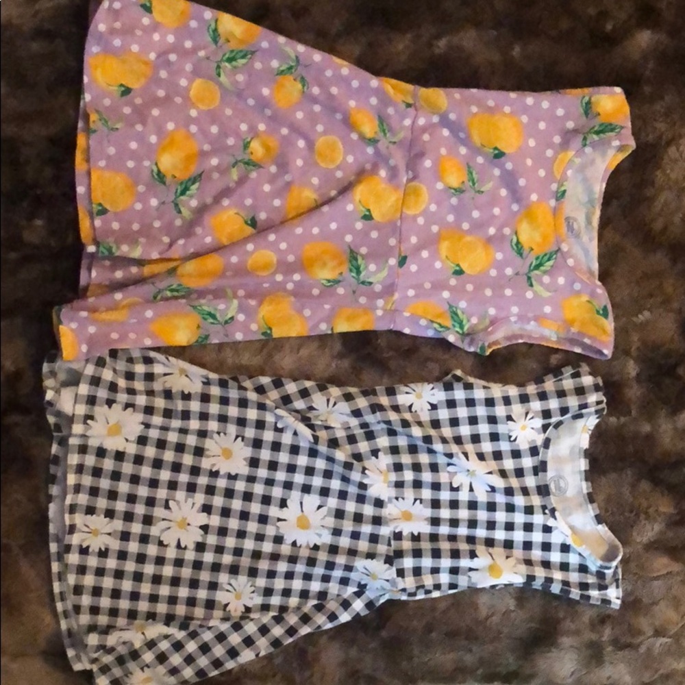 Little girls sunflower and lemon dress